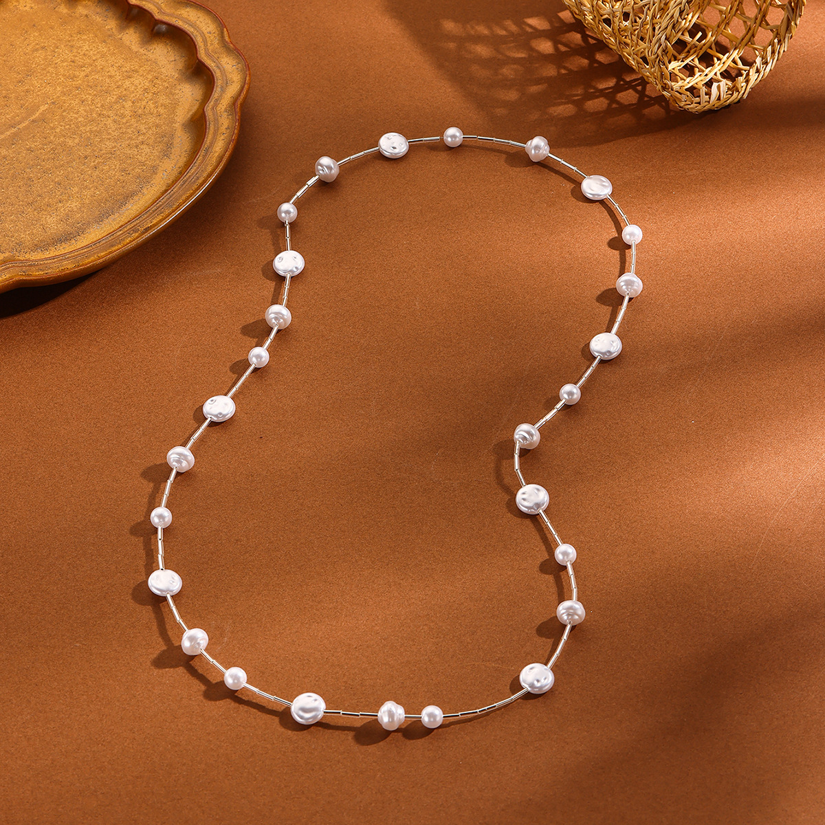 new products autumn and winter simple long crystal new Chinese style new sweater chain long necklace_voghion.com