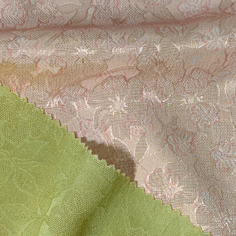 Fangda Silk 2024 nuevos productos Jacquard Flora de ventana 100% tela de seda de morera al por mayor FD6444