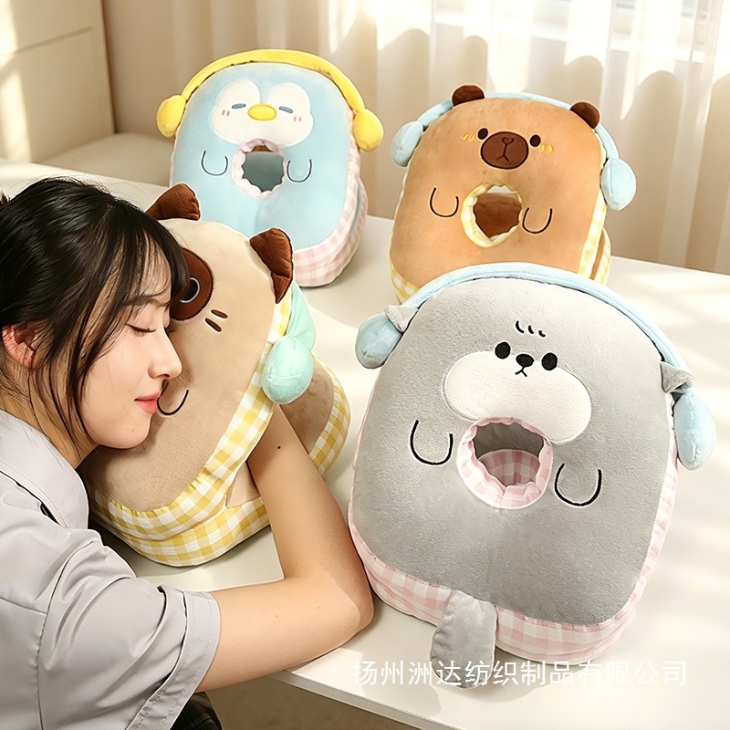 Almohada de Siesta para Escritorio de Franela para Estudiantes