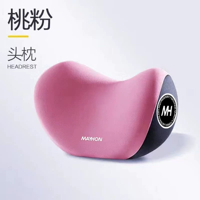 cushion, memory foam lumbar support Headrest - cherry-blossom-pink-single-neck-pillow