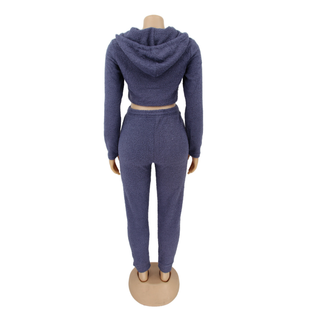 Women Clothing Little Teddy Plush Home Casual Warm Suit