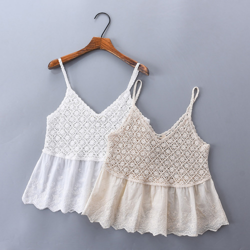 New summer casual fashion camisole women's summer outer wear sleeveless knitted inner top women's Korean style slimming
