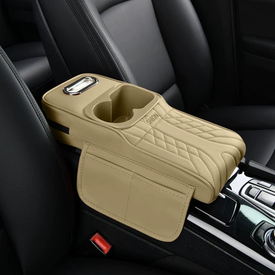 Armrest box – Suitable for 16cm Models, Narrow Version - colorful-cup-holder-vertical-medium-size-beige-fits-vehicles-with-a-width-of-16