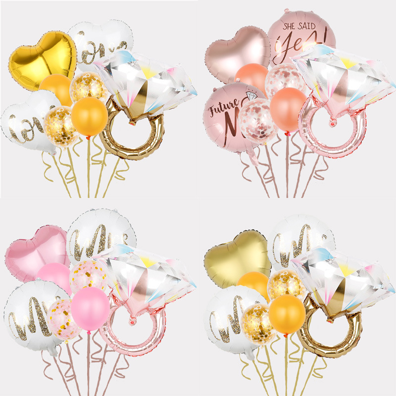 Valentine's Day Letter Heart Shape Aluminum Film Wedding Date Balloons display picture 2