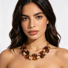 ŷ���羳˫������ �������� Ůʿ���� statement neck  NK29560