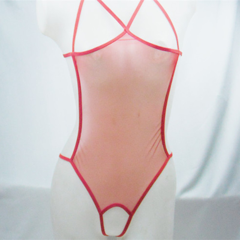 Lencería sexy de mujer sexy BiB malla transparente sexy entrepierna abierta mono en stock 8012