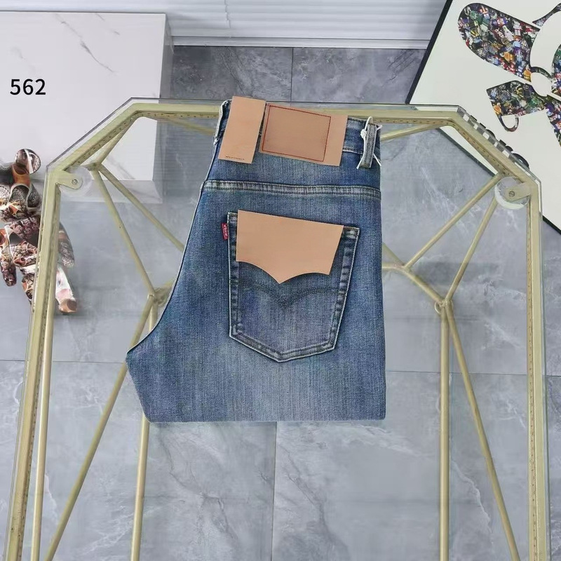 Authentic Li Le Foreign Trade 26 Autumn/Winter New Collection: Stylish, Business-Casual, Slim-Fit Jeans for Men, Casual Straight-Leg, Stretch Long Pants Authentic Li Le Foreign Trade 26 Autumn/Winter New Collection: Stylish, Business-Casual, Slim-Fit Jeans for Men, Casual Straight-Leg, Stretch Long Pants