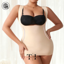 跨境欧美亚马逊大码塑身美体上衣女士紧身衣收腹束腰拖胸打底背心