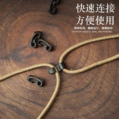 Plastic lightweight Molli tactical outdoor dual-direction binding cord buckle head umbrella cord elastic cord connection buckle accessory