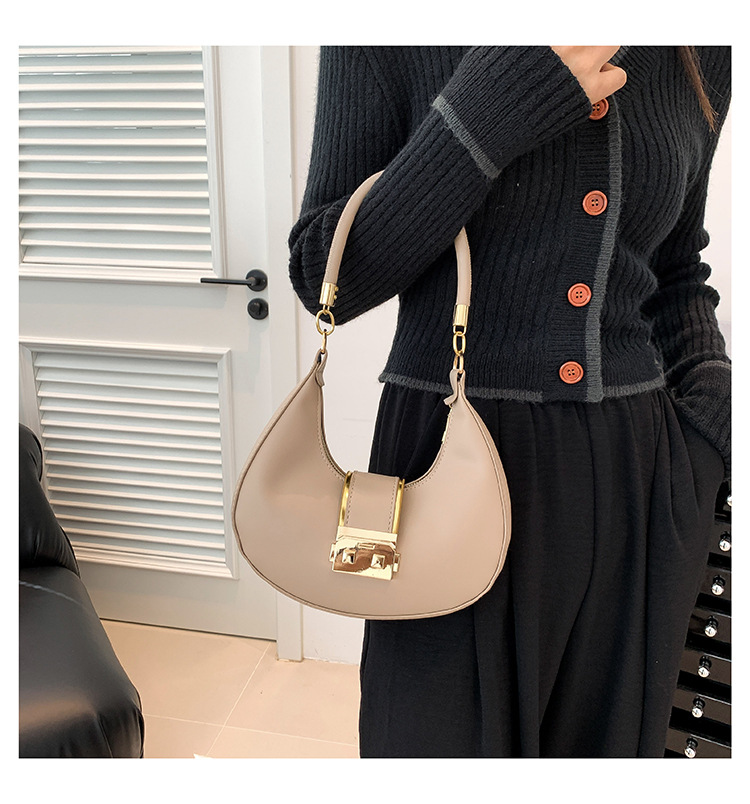 Retro Shoulder Bag For Women Crescent Armpit Bag Candy Colour_voghion.com