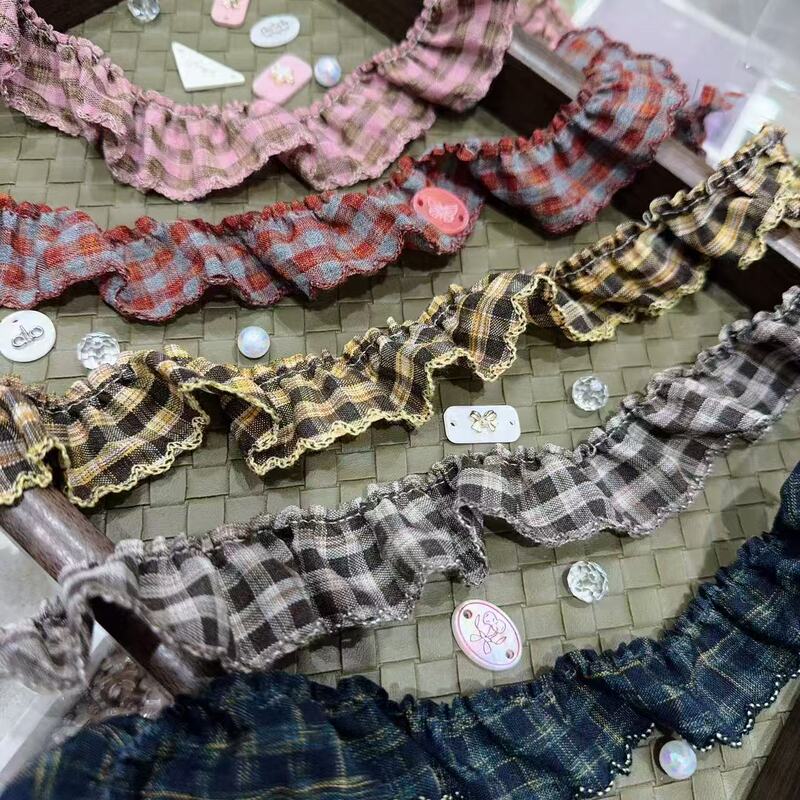 2025年新款彩色复古多元素配饰格子diy围巾帽子鞋包装饰扣服装辅|undefined
