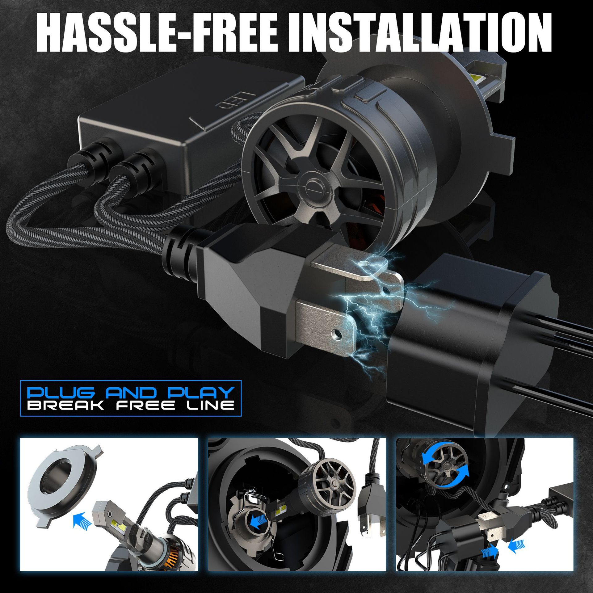 Nuevos productos transfronterizos de la serie V25 superbrillante del faro de automóvil LED H4 conjunto de faro modificado para lámparas de automóvil especiales