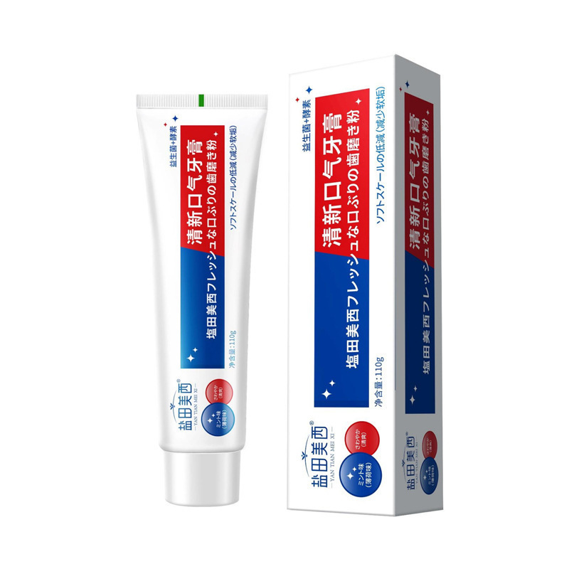 La pasta de dientes de enzima probiótica de venta al por mayor para eliminar las manchas de los dientes, aliento fresco y brillante, dientes blancos japoneses.
