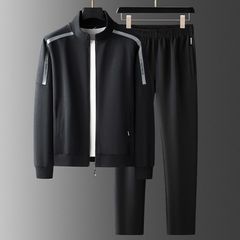 男士运动套装秋冬季跑步长袖运动服设计感宽松晨跑百搭休闲两件套