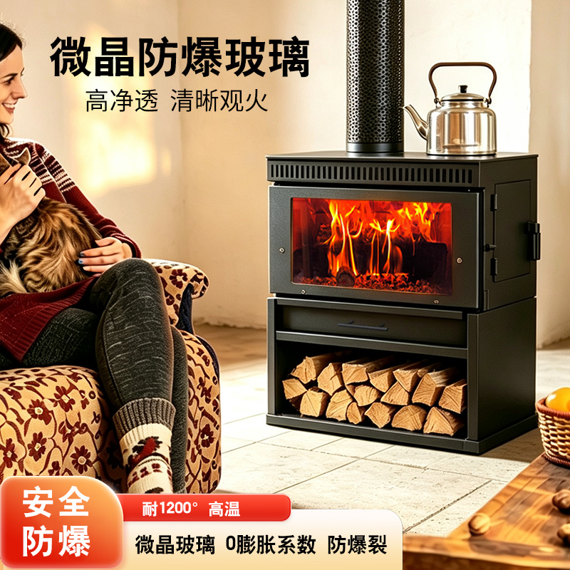 2026 New Model Real Wood-Burning Fireplace Firewood for Home Heating, Living Room, Rural Homestay Decoration, Heating Stove