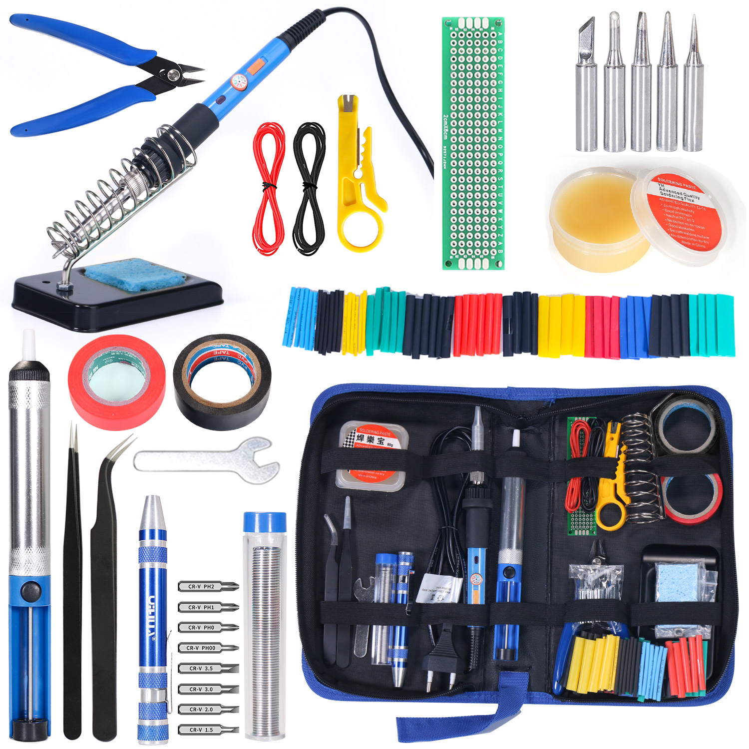 谊华批发947电烙铁套装可调温 家用维修焊接工具 内热式电烙铁60W