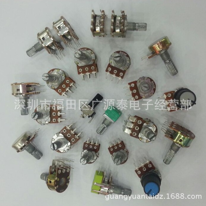 单联电位器WH148-B10K碳膜音量电位器单联双联1K2K5K10K20K50K等