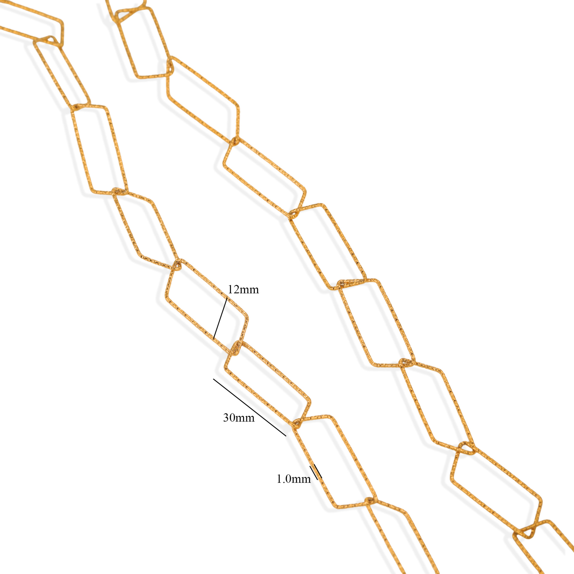 Europa y los Estados Unidos transfronterizos simple gran cadena chapado 18K oro real coreano cadena hecha a mano diy joyería accesorios collar pulsera