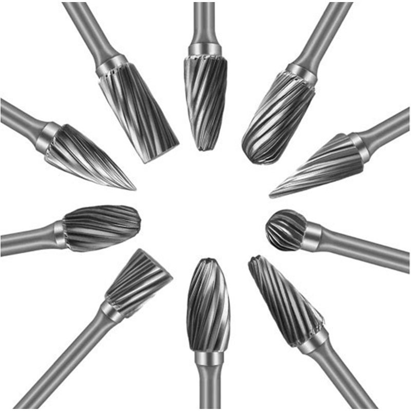 Carbide burrs Tungsten steel grinding 6*10 rotate Metal Grinding head Mono 6mm Handle