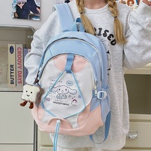 高颜值书包女初中生森系少女大容量背包高中小学生春游轻便双肩包