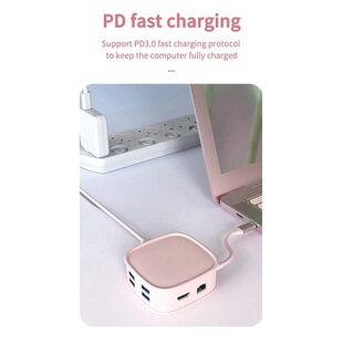 1�� �ɫ����ɫ ���|��ABS 10��1�����type-c�Uչ�]usb hub����