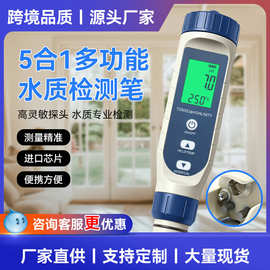 跨境五合一水质检测笔TDS/PH计盐度计温度多功能水质监测笔现货