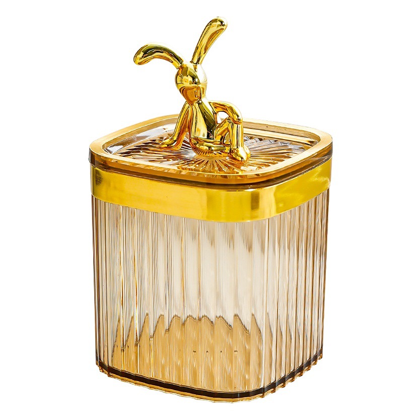 Caja de palillo de dientes de lujo ligero de alta apariencia Hogar personalizado creativo titular de palillo de dientes de alta gama caja de almacenamiento de hisopo de algodón caja de hilo dental tarro de palillo de dientes