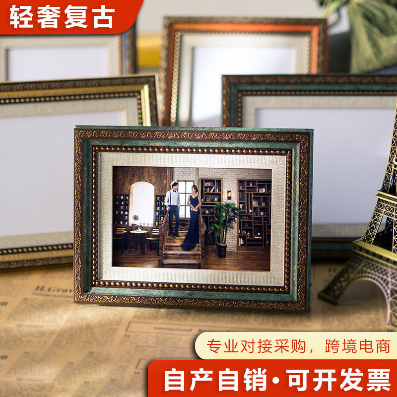✅ European Retro Photo Frame Table 567810inch a 412inch Art Studio Photo Decorative Picture Frame Wall Hanging Cardboard Frame