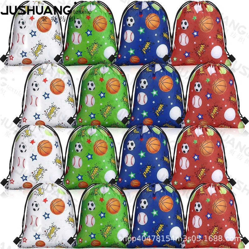 棒球束口袋八棒球儿童生日派对抽绳双肩背包袋便携收纳袋跨境新款