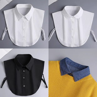 Fake Collar for Women, Autumn and Winter White Pointed Collar, Versatile Shirt Collar with Sweater Shirt, Inner Layering, Warm Fake Collar
