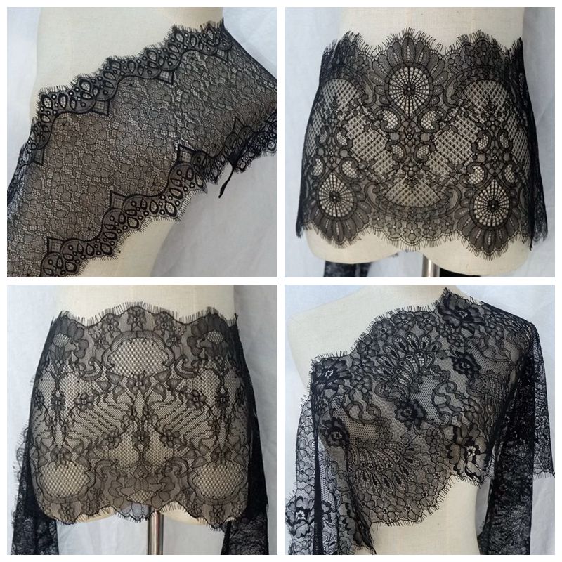 出口法单复古亲肤睫毛蕾丝花边服装拼接婚纱头纱家居桌旗辅料