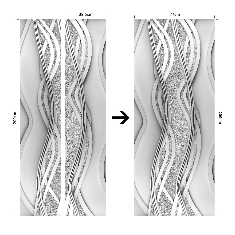 Pegatinas para puertas 3D respetuosas con el medio ambiente, autoadhesivos, fabricantes de origen al por mayor, patrones populares transfronterizos de alta definición, adhesivos para puertas impermeables, a prueba de aceite y antiincrustantes