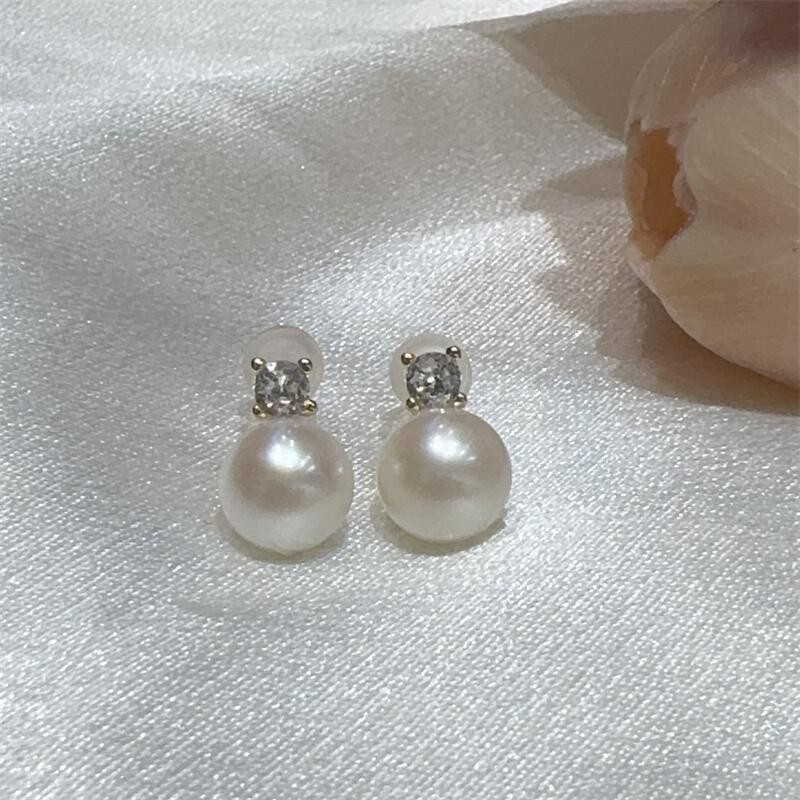 2g Weight Ear Studs Classification 1 Pair Quantity Wedding, Daily Occasion Pearl Pattern All Seasons Season Women's Gender Elegant, Simple Style Style 1 Pair Freshwater Pearl Earrings Pearl Ear Studs 6