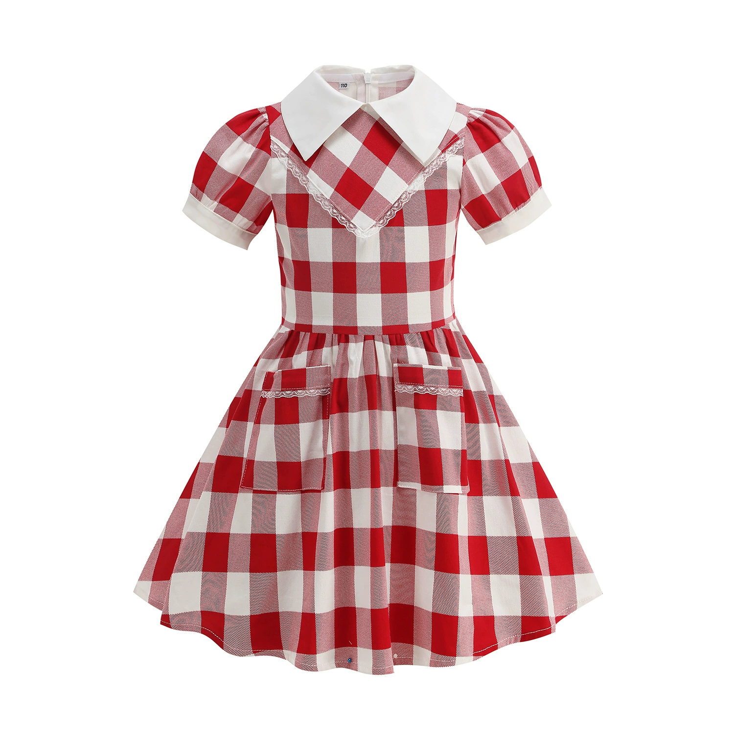 50S Retro Hepburn Style British Court Aristocratic Elegant Lapel Kidsren's Elegant Slim Dress for Girls 50S Retro Hepburn Style British Court Aristocratic Elegant Lapel Kidsren's Elegant Slim Dress for Girls