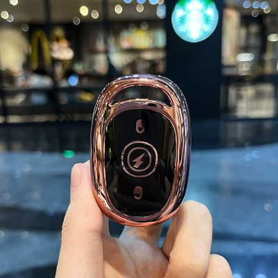 Knife Battery Car Remote Control – Car key bag - electric-car-h-paragraph-rose-powder-single-shell