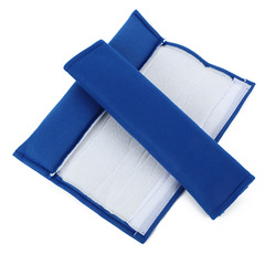 汽車用品簡約款柔軟冰絲安全帶用護肩套舒適柔軟布料便捷安裝護肩