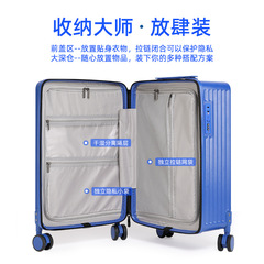 Yongsheng Klein Blue Luggage Women's Large-Capacity Rolling Suitcase, 20-Inch Travel Case with Omni-Wheels, 24-Inch Carry-On Box—Wholesale