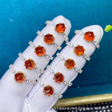��Ȼ6mm��ʯ��ʯ����s925�y�Ƕ��ָ ���Εr�к��s��֧�֏͙z