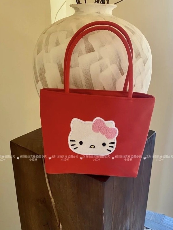 ハローキティ刺繍ドーパミンハンドバッグ新しいかわいいカジュアル多用途超かわいいサマーバッグ|undefined