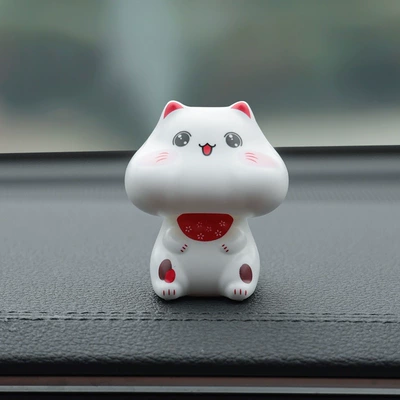 Big Head Cat Decoration – Car ornaments - nod-when-exposed-to-light-fat-cat-open-eyes-model