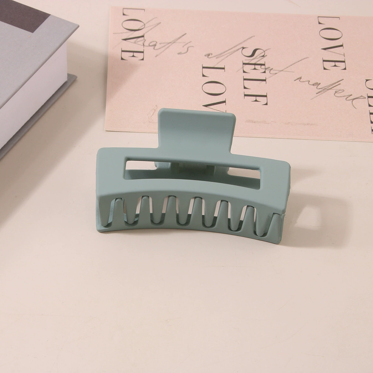 (Cross-border trading), rectangular matte crab pin, big shark, hairgrip, Amazon, simple and elegant design