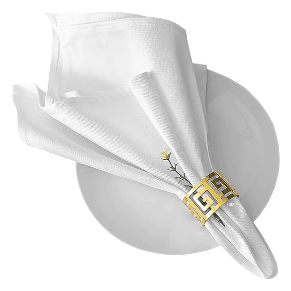 Трансграничный Западный Ресторан Хлопок Рождественские Салфетки Хлопчатобумажные Салфетки Отель Красный Утоленный Складной Ткань