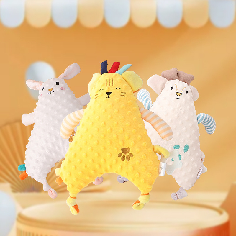 Baby Soothing Towel for Oral Chewing, Baby Sleep Aids, Sleep Toy, Doudou Plush Toy, Hug Pillow