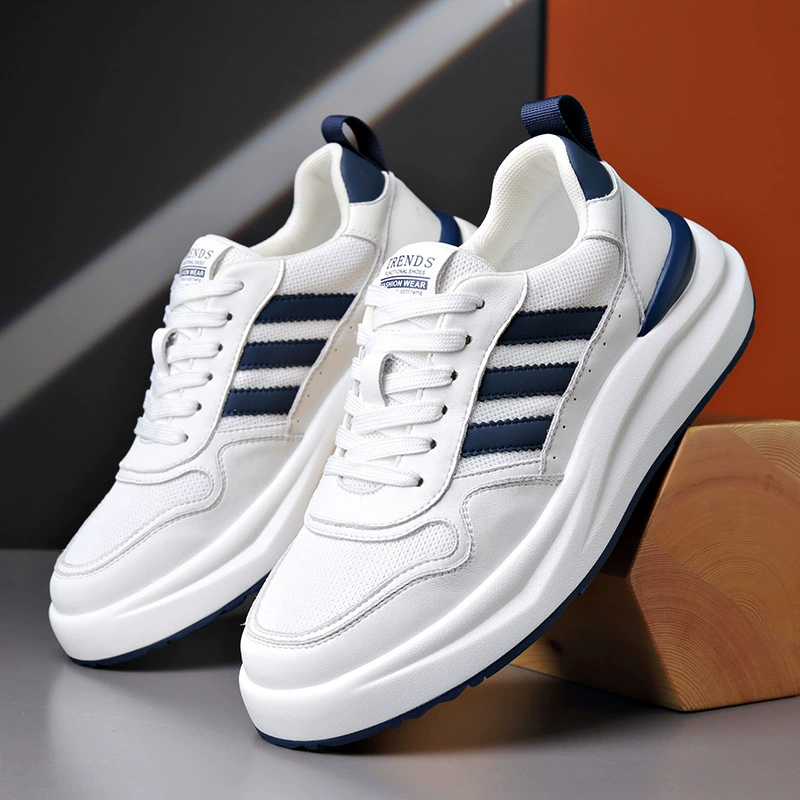 Новая сетчатая ткань для мужчин повседневная маленькая белая обувь невидимая внутренняя увеличена на 8 см