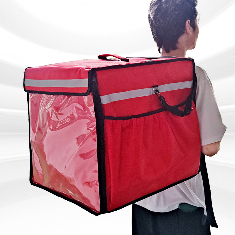 91 L para llevar incubadora soporte interno mochila pizza aislamiento fresco-mantenimiento caja diseño LOGO para llevar