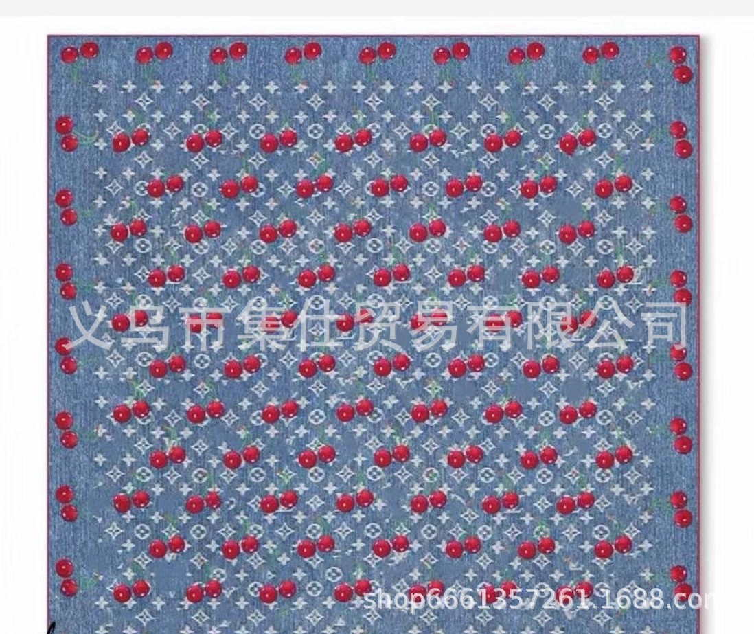 Bufandas de seda de moda europeas y americanas transfronterizas bufandas elegantes de alta calidad lujosas impresión de letras de seda impresión caliente en el extranjero