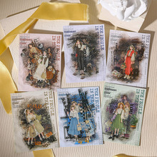 番茄酱少女贴纸包 迹中人系列 30张入人物女生复古拼贴打底装饰贴