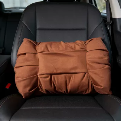 Headrest — Seat Pillow - ideal-orange-bubble-suede-lumbar-support-pillow