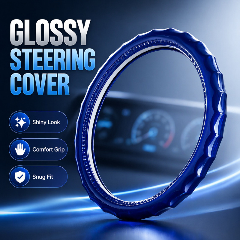 Cross-Border Amazon Temu Hot-Selling Label-Applicable Dropshipping Car Steering Wheel Cover Suitable for 15inch Models with Inner Ring