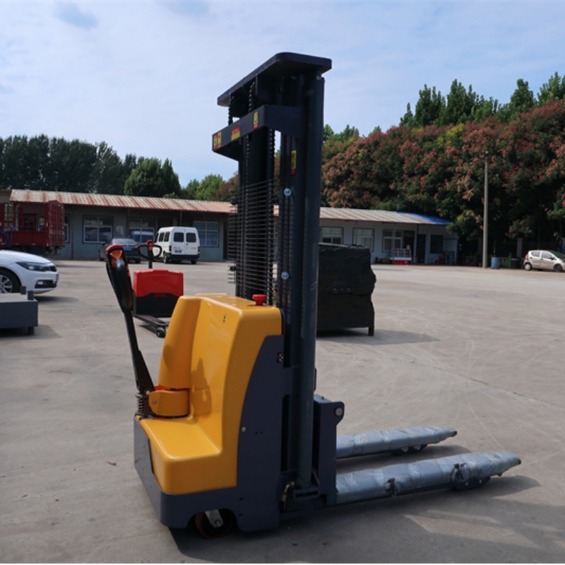 全电动堆高车供应 步行式电瓶升高叉车 工厂物流仓库1.5T装卸货
